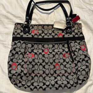 Coach Poppy Embossed Signature C Glam Large Tote